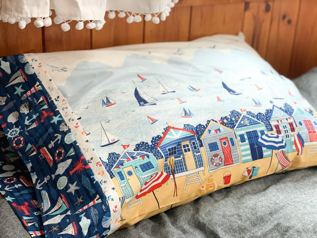 Double Border Pillowcase in Sail Away