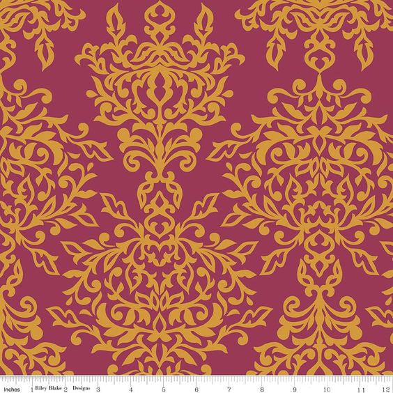 Botanique - Damask in Berry (5 yard cut)