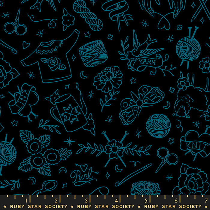 Purl - Yarn Flash in Black (4 yard cut)
