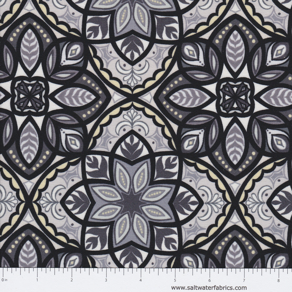 Mystic Canvas - Mosaic in Graphite (1 5/8 yard cut)