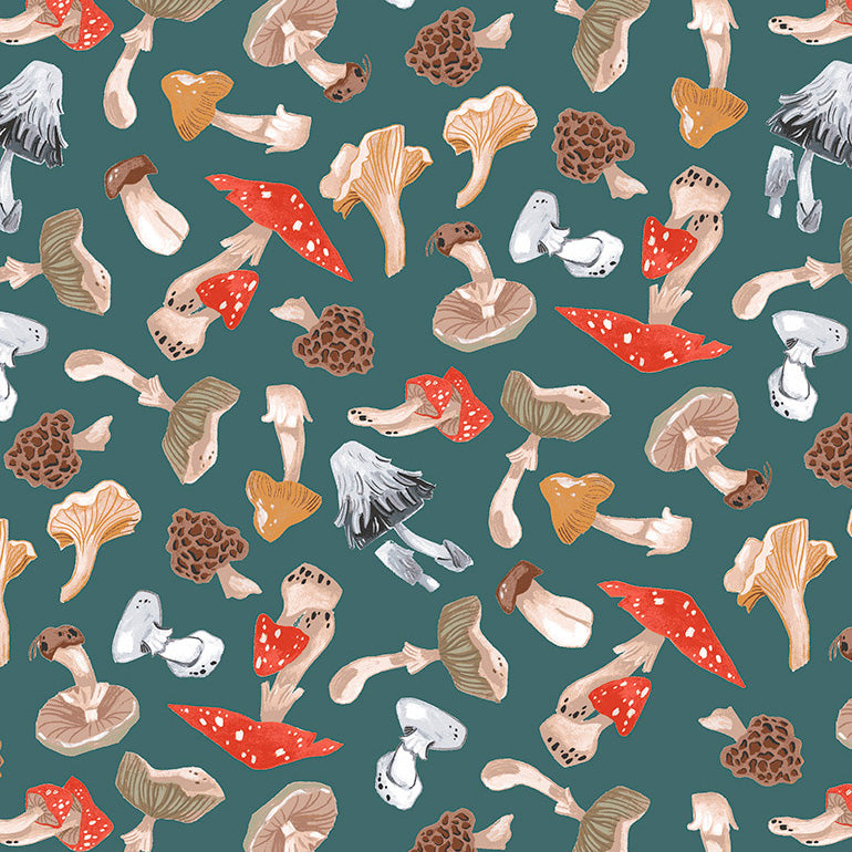 Mushroom City - Tossed Mushrooms in Fir