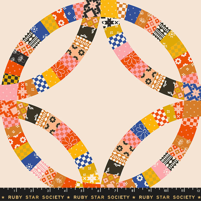 Honey - Double Wedding Ring in Blue Ribbon