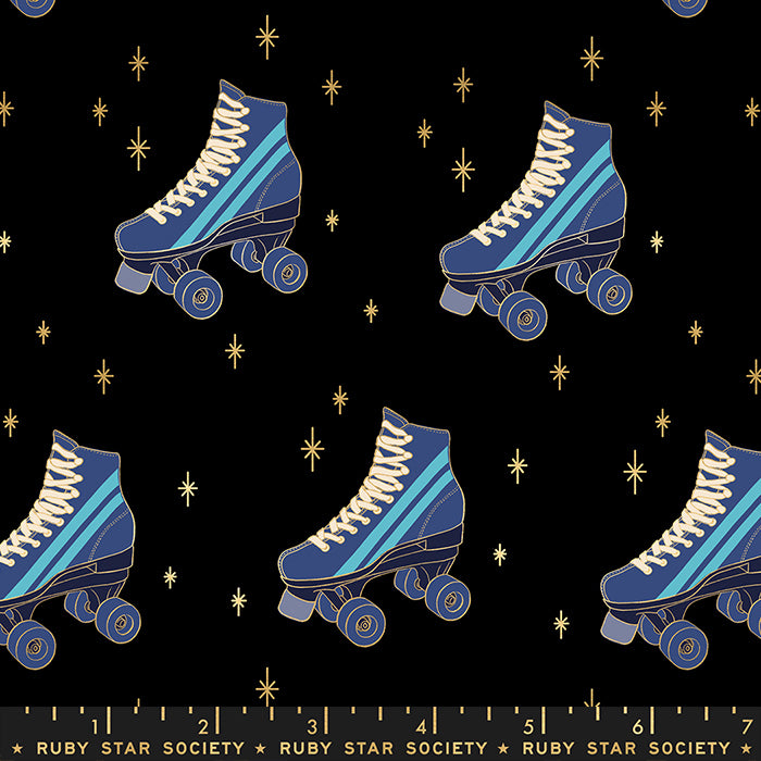 Darlings 2 - Rollerskates in Metallic Black