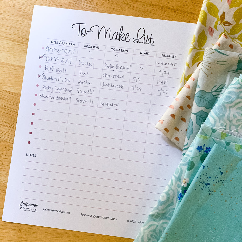 To-Make List - PDF Download