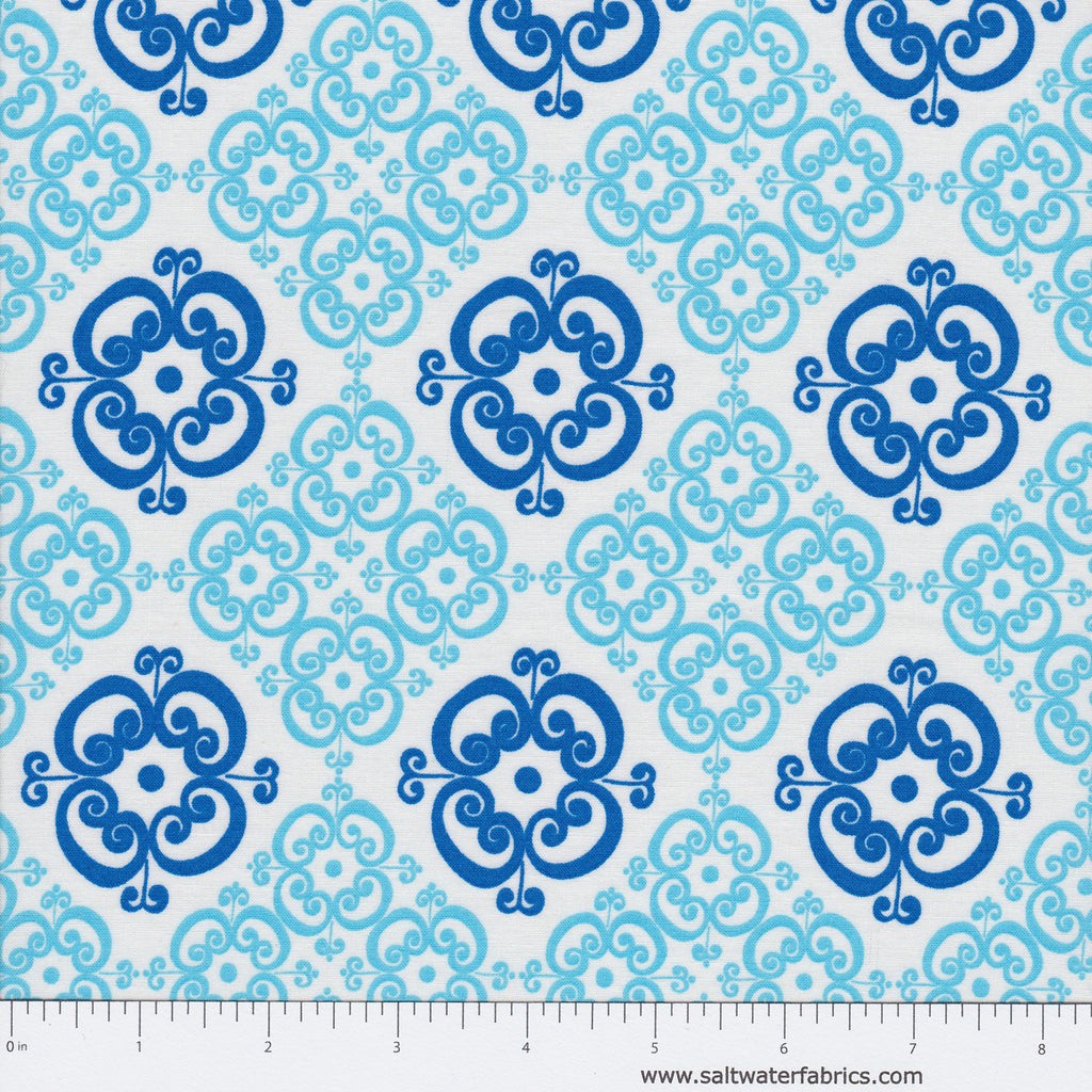 Mystic - Tile in Azure (2 3/8 yard cut)