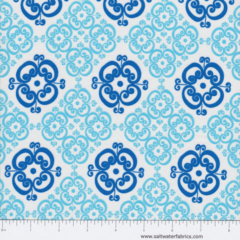 Mystic - Tile in Azure (2 3/8 yard cut)