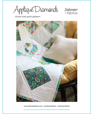 Applique Diamonds Quilt Pattern - PDF Download