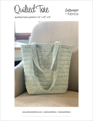 Quilted Tote Pattern - PDF Download