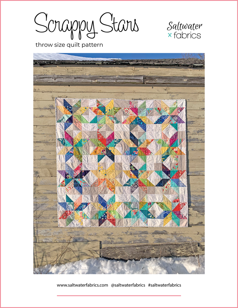 Scrappy Stars Quilt Pattern - PDF Download