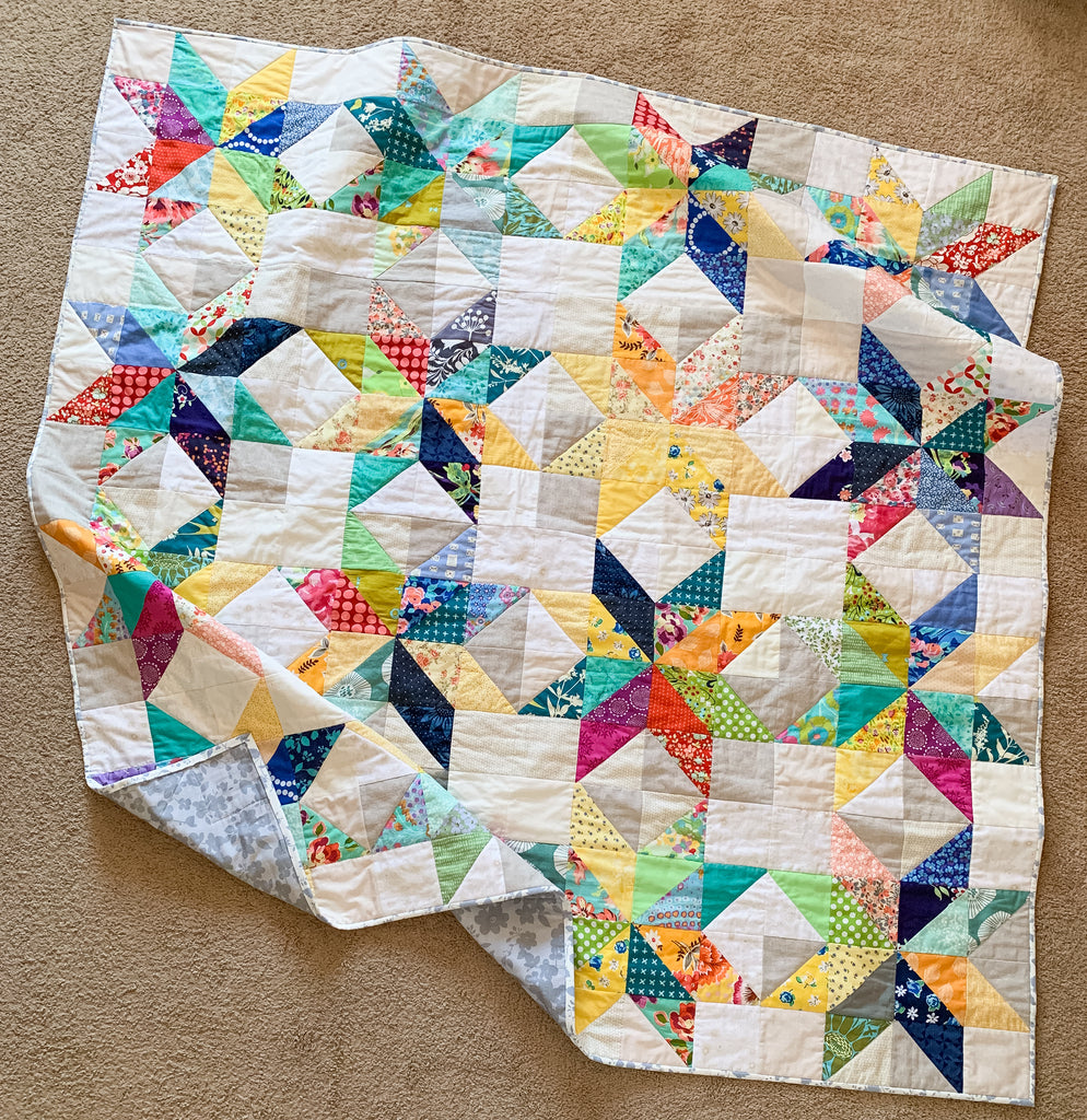 Scrappy Stars Quilt Pattern PDF Download Saltwater Fabrics scrappy-stars-quilt-pattern-pdf-download-saltwater-fabrics