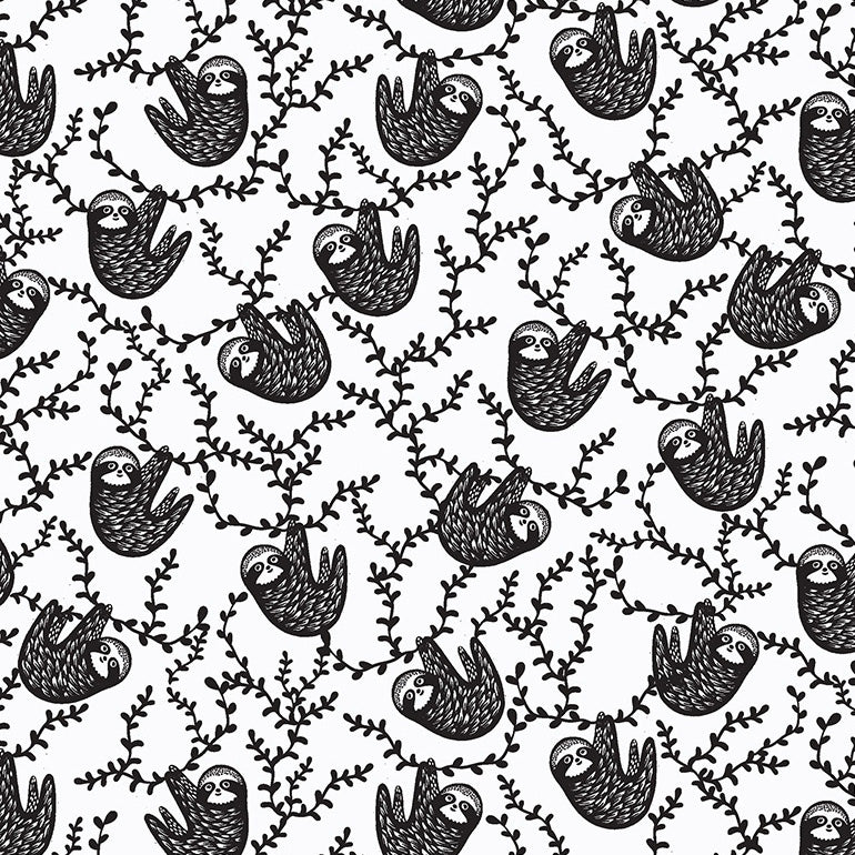 ABC Menagerie Tossed Animals in Black