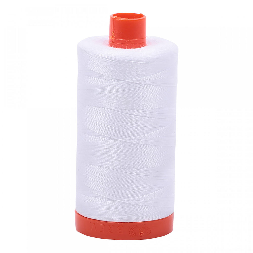 Aurifil 50wt Cotton Thread - 1422 Yards - White 2024