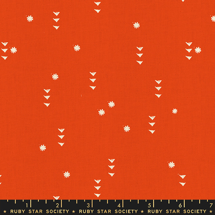Heirloom - Rain in Warm Red (1/2 yard cut)